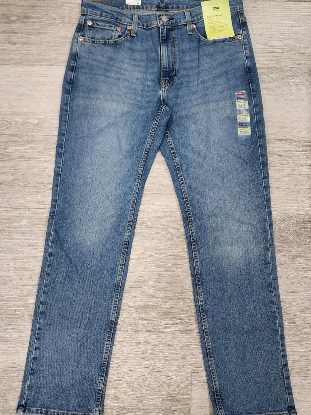Levi's 514 Straight Jeans Men's 33x32 Denim Stretch Flex Eco Performance NWT